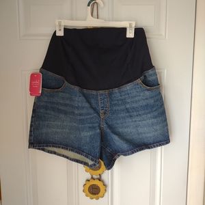 Maternity jean shorts
